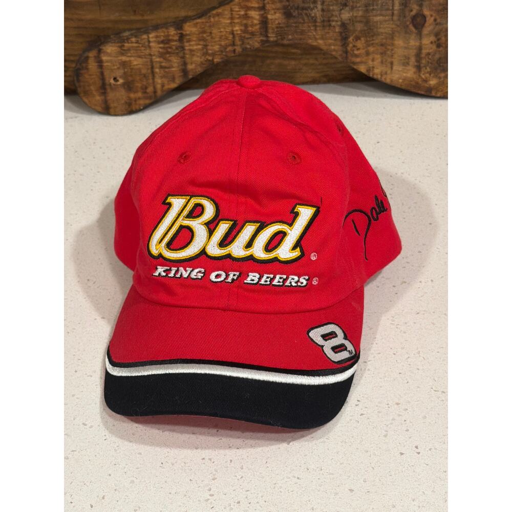 Red Chase Authentics Dale Earnhardt Jr. #8 Budweiser sponsor adjustable hat
